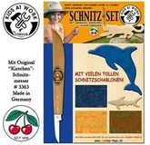 CORVUS 600041 Schnitz-Set Messer + Holz