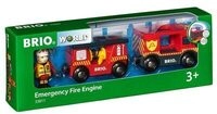 BRIO 63381100 BRIO World - Feuerwehr-Leiterfahrzeug mit Licht & Sound