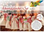 Folia Adventskalender Set mit S&auml;ckchen in Jute-Optik