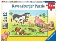 RAVENSBURGER 7590 Kinderpuzzle Gl&uuml;ckliche Tierfamilien