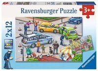 RAVENSBURGER 7578 Kinderpuzzle Mit Blaulicht unterwegs