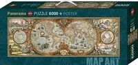 HEYE 29615 Puzzle 6000 Teile Hemisphere Map Panorama