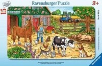RAVENSBURGER 6035 Kinderpuzzle Gl&uuml;ckliches Bauernhofleben