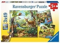RAVENSBURGER 9265 Kinderpuzzle Wald-/Zoo-/Haustiere