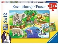 RAVENSBURGER 7602 Kinderpuzzle Tiere im Zoo