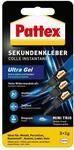 Pattex Sekundenkleber Ultra Gel Mini Trio, 3 &times; 1 g, Blisterkarte