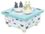 TROUSSELIER 6295011 Spieluhr mit tanzenden Katze und Maus, magnetisch
