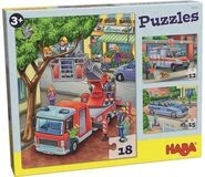 HABA 302759 Puzzles Polizei, Feuerwehr & Co.