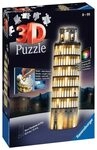 RAVENSBURGER 12515 3D-Puzzle Schiefer Turm von Pisa bei Nacht