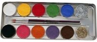 EULENSPIEGEL 212202 10 Farben 2 Glitzer Metall-Palette
