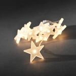 Konstsmide 1405-133 LED Dekolichterkette 10 gefrostete Sterne warmwei&szlig;