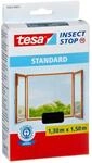 tesa Insect Stop Fliegengitter STANDARD Fenster 1,3m x 1,5m, anthrazit