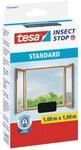 tesa Fliegengitter Standard f&uuml;r Fenster, anthrazit, 1m x 1m