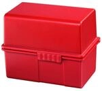 HAN Karteibox f&uuml;r 300 Karten DIN A8, Polystyrol, 89 x 71 x 58 mm, rot