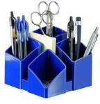 HAN Schreibtisch-K&ouml;cher SCALA, , mit 4 F&auml;chern, 125 x 100 x 125 mm, blau/schwarz