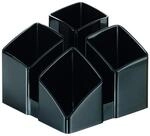 HAN Schreibtisch-K&ouml;cher SCALA, mit 4 F&auml;chern, 125 x 100 x 125 mm, schwarz