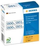 HERMA Nummernetiketten 0-999, doppelt, selbstklebend, blau, 10 x 22mm