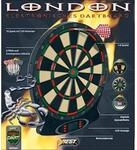 BEST Sporting Elektronische Dartscheibe London, Dartboard mit 6 Dartpfeilen