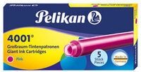 PELIKAN 310672 Pelikan Gro&szlig;raum-Tintenpatronen 4001&reg;, Pink, 5 St&uuml;ck