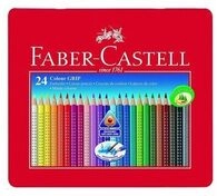 FABER-CASTELL 112423 Buntstift Colour Grip 24er Metalletui