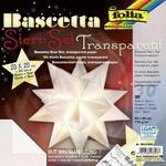 Folia Bascetta-Stern Bastelset, Transparentpapier 115g/m&sup2;, weiss 20 x 20cm