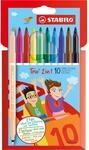 Filzstift und Fineliner in einem - STABILO Trio 2 in 1 - 10er Pack mit 10