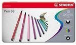 Premium-Filzstift - STABILO Pen 68 - 10er Metalletui - mit 10 verschieden Farben