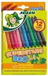 Jolly Superstars DUO, 12 Doppel Fasermaler mit dicker und d&uuml;nner Spitze