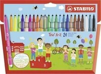 STABILO 378/1-24-01 Filzstift - STABILO Trio A-Z - 24er Pack - mit 24 verschiedenen