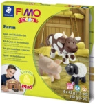 STAEDTLER&reg; FIMO&reg; kids 8034 ofenh&auml;rtende Modelliermasse, Set "Farm" mit 4 Bl&ouml;cken