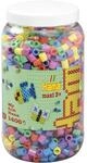 HAMA 8541 Maxi B&uuml;gelperlen, Dose mit ca. 1.400 bunten Bastelperlen im Pastell...