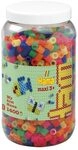HAMA 8542 Dose mit ca. 1400 Maxi-Perlen, Neon-Mix