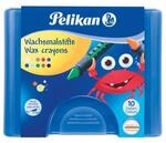 Pelikan Wachsmalstifte 655/10, 10 St&uuml;ck in blauer Box mit Schiebeh&uuml;lse