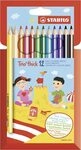 STABILO 203/12-01 Dreikant-Buntstift - STABILO Trio dick - 12er Pack - mit 12
