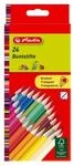 Herlitz Dreikantbuntstift FSC100% lackiert 24er