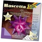 Folia Bascetta-Stern Bastelset, Transparentpapier 115g/m&sup2;, violett 20 x 20cm