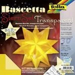 Folia Bascetta-Stern Bastelset, Transparentpapier 115g/m&sup2;, gelb 20 x 20cm