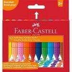 FABER-CASTELL 122540 Radierbare Kreide Jumbo GRIP 12er Kartonetui