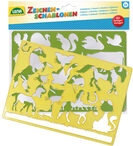 LENA&reg; 65767 Zeichenschablone Pferde + Katzen, Bauernhoftiere