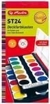 Herlitz Deckfarbkasten mit 24 Farben inklusive Deckwei&szlig;