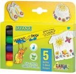 KREUL 90710 Javana texi m&auml;x Sunny medium f&uuml;r helle Stoffe 5er Set