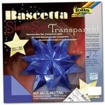 Folia Bascetta-Stern Bastelset, Transparentpapier 115g/m&sup2;, blau 15 x 15cm
