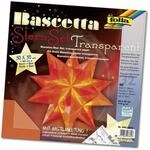 Folia Bascetta-Stern Bastelset, Transparentpapier 115g/m&sup2;, orange 30 x 30cm