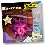 Folia Bascetta-Stern Bastelset, Transparentpapier 115g/m&sup2;, violett 15 x 15cm
