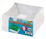 folia Geschenkboxen eckig wei&szlig; verschiedenen Gr&ouml;&szlig;en, 12 Stk.