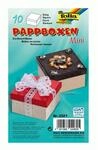 Folia Mini Geschenkboxen, Pappschachteln aus Karton, eckig, natur, 10 St&uuml;ck