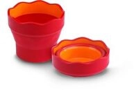 FABER-CASTELL 10006701 Wasserbecher CLIC & GO rot