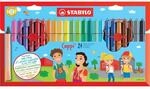 Filzstift mit Kappenring - STABILO Cappi - 24er Pack - mit 24 verschiedenen Farben