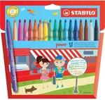 Filzstift - STABILO power - 18er pack - mit 18 verschiedenen Farben