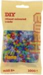 HAMA 207-53 Perlen-Beutel 1000 St&uuml;ck, Transparentmix